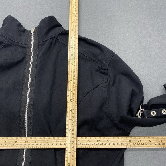 TRIPP NYC Gothic Bondage Padlock Zip Up Jacket Black Y2K Men's Size L - Picture 9 of 16